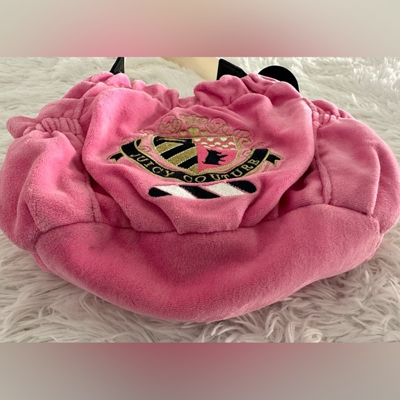 Vintage Juicy Couture Velour Pink Y2K Satchel Bag Handbag Rare - Picture 3 of 14